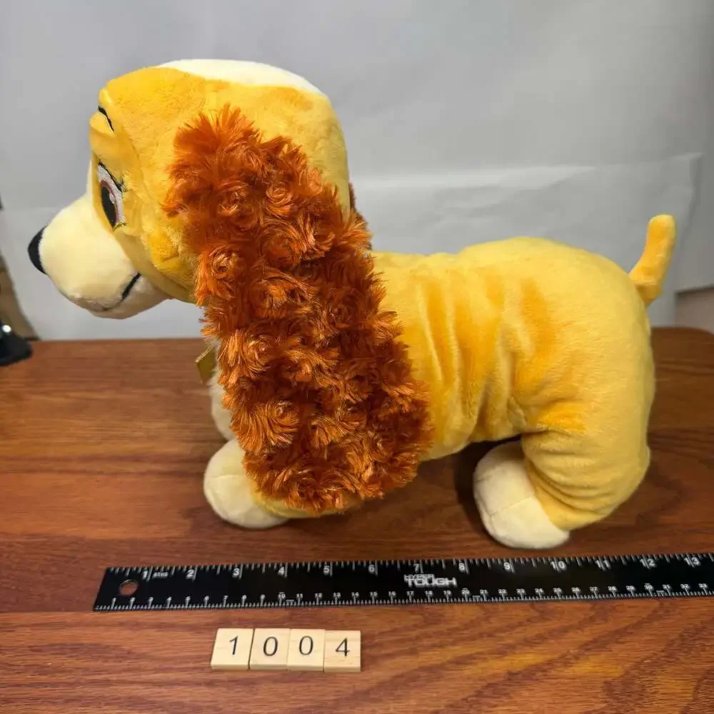 Disney‎ Store Lady and the Tramp Lady Plush Dog Yellow Blue Collar